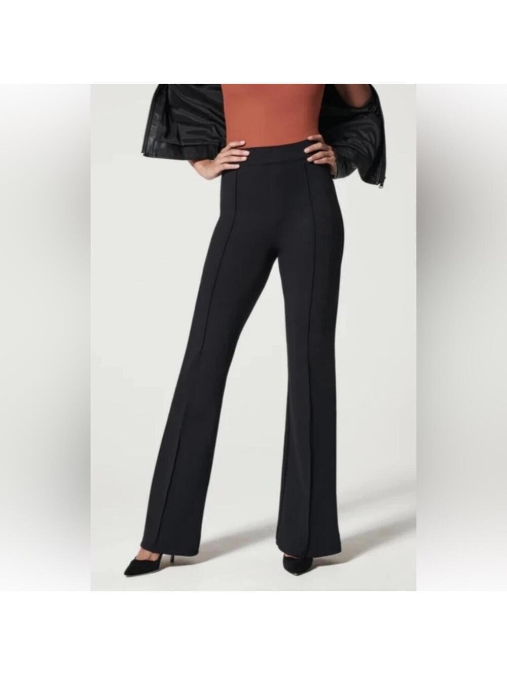 SPANX The Perfect Pant Hi Rise Flare Black Medium Petite
